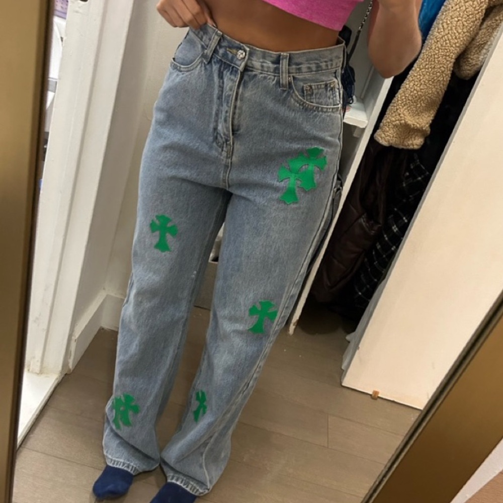 Chrome Hearts Inspired Women Jeans Size 28